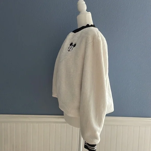 Disney Mickey Mouse Faux Fur Bomber Jacket - Picture 6 of 13